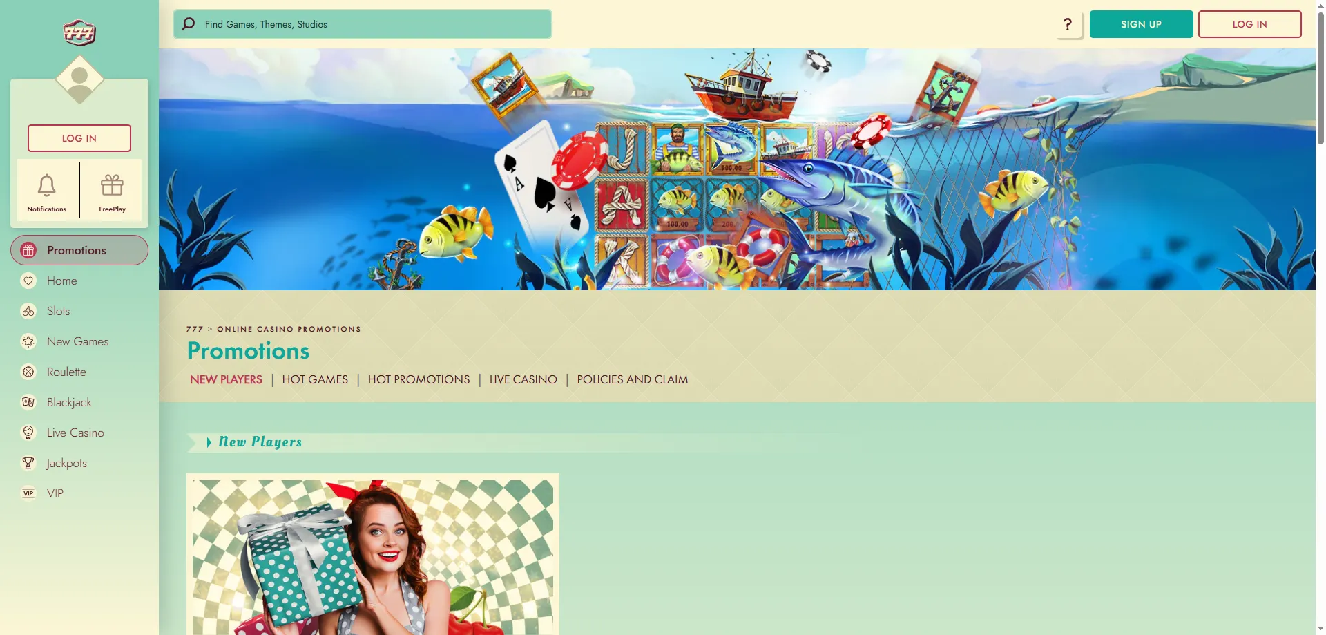 777 Casino loyalty programme and welcome bonus — comp points and promotions